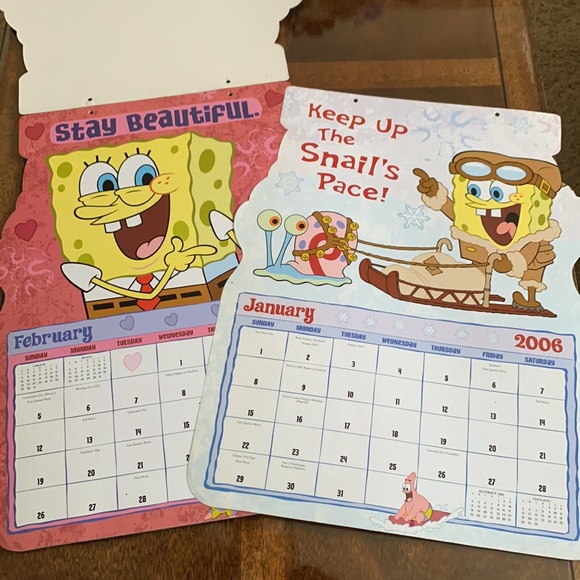 SpongeBob SquarePants Calendar 12 Month 2006 Pad Sponge Bob Square Pants - Picture 6 of 7